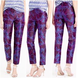 J. Crew midnight jacquard floral pants